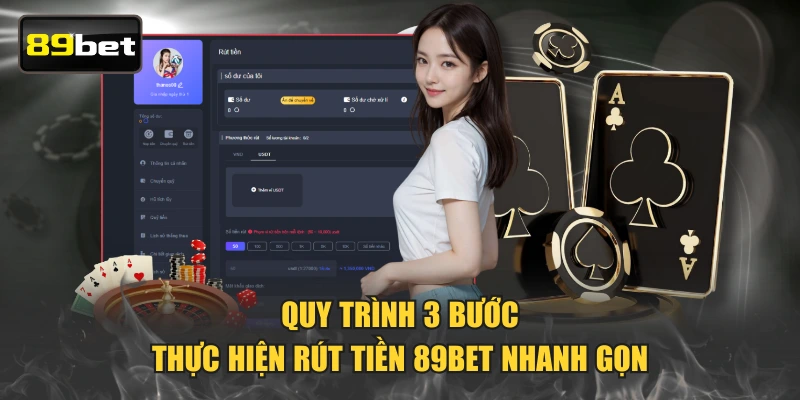 Quy trình 3 bước thực hiện rút tiền 89BET nhanh gọn